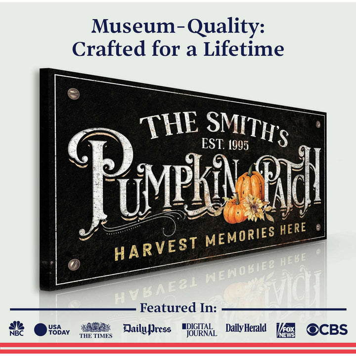 Harvest Memories Here Pumpkin Patch Sign