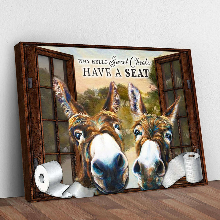 Have A Seat Sweet Cheeks Bathroom Sign
