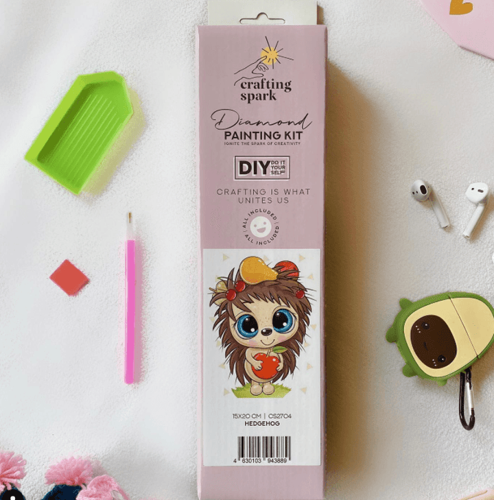 Hedgehog CS2704 5.9 x 7.9 inches Crafting Spark Diamond Painting Kit