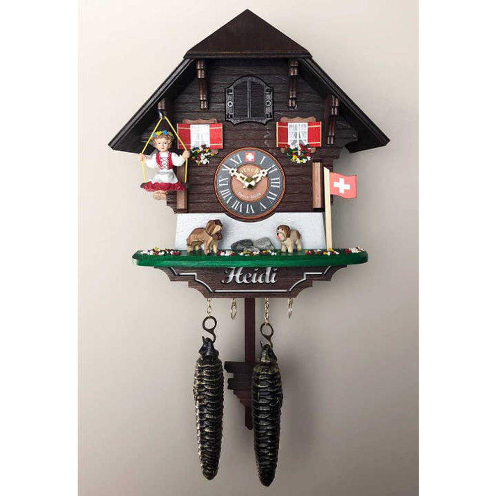 Heidi On the Swing Quartz by Kit Cat Klock 