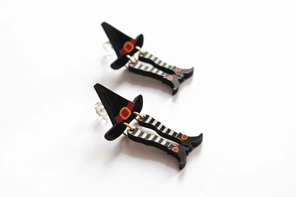 Hidden Witch Halloween Earrings by Laliblue - Quirks!