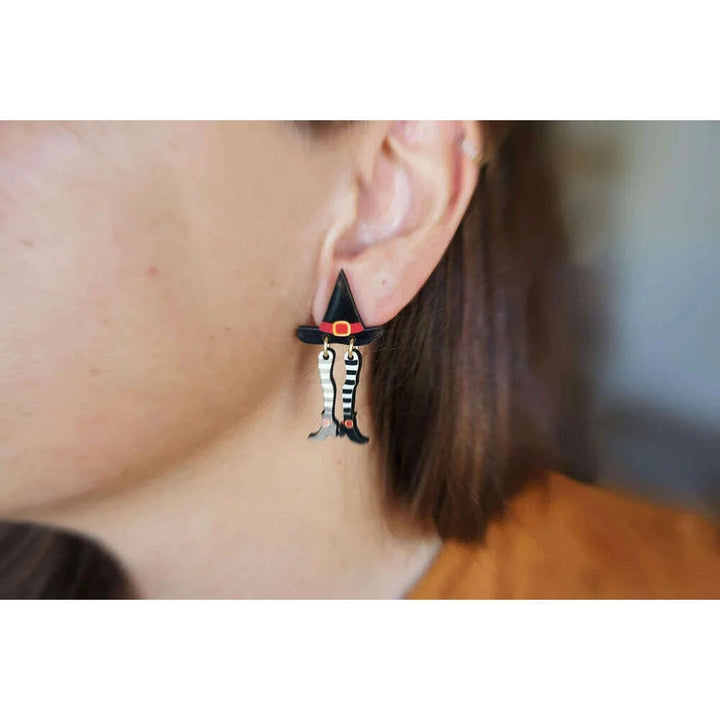 Hidden Witch Halloween Earrings by Laliblue - Quirks!
