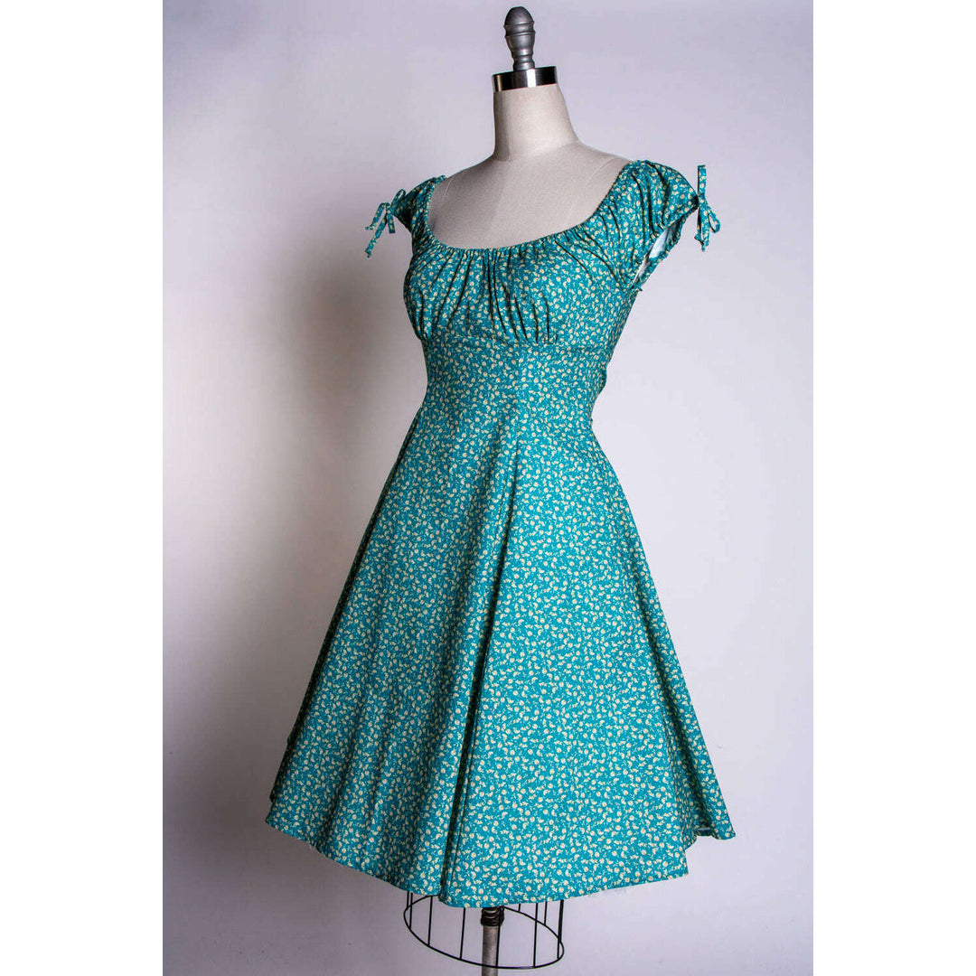 Hilda Dress - Little Flowers, Green