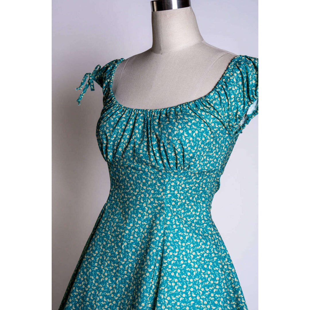Hilda Dress - Little Flowers, Green