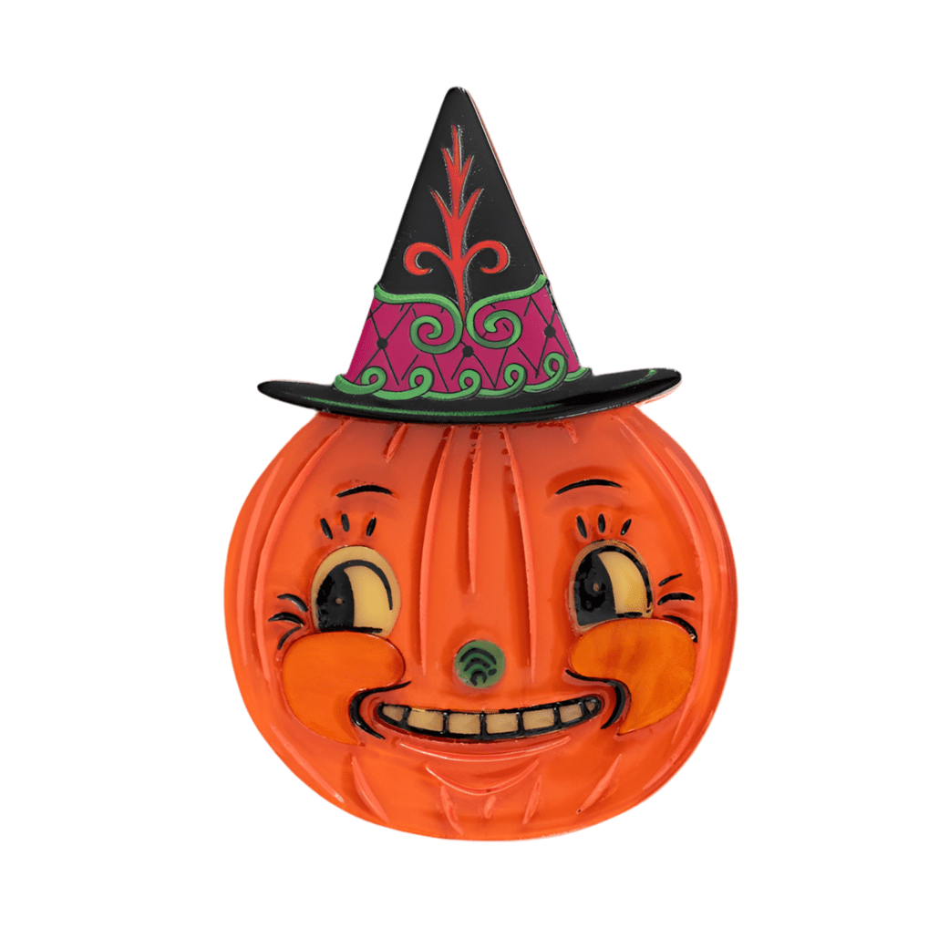 Hocus Pocus Pumpkin Brooch by Johanna Parker x Lipstick & Chrome – view 2
