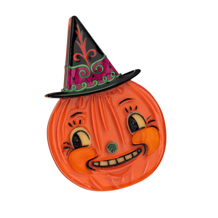 Hocus Pocus Pumpkin Brooch by Johanna Parker x Lipstick & Chrome – view 3