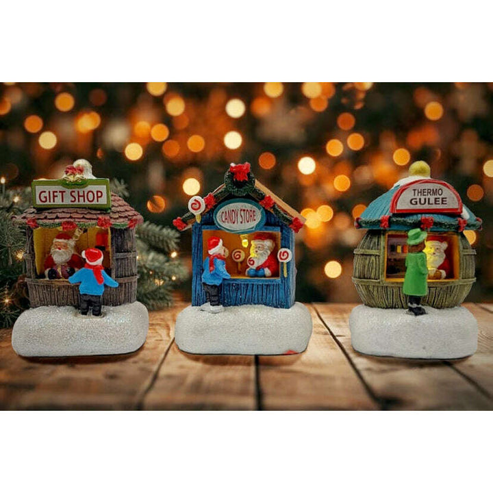 Holiday Coffee Shop. Christmas Village Decor Wizardi F07-N1-4-22758A