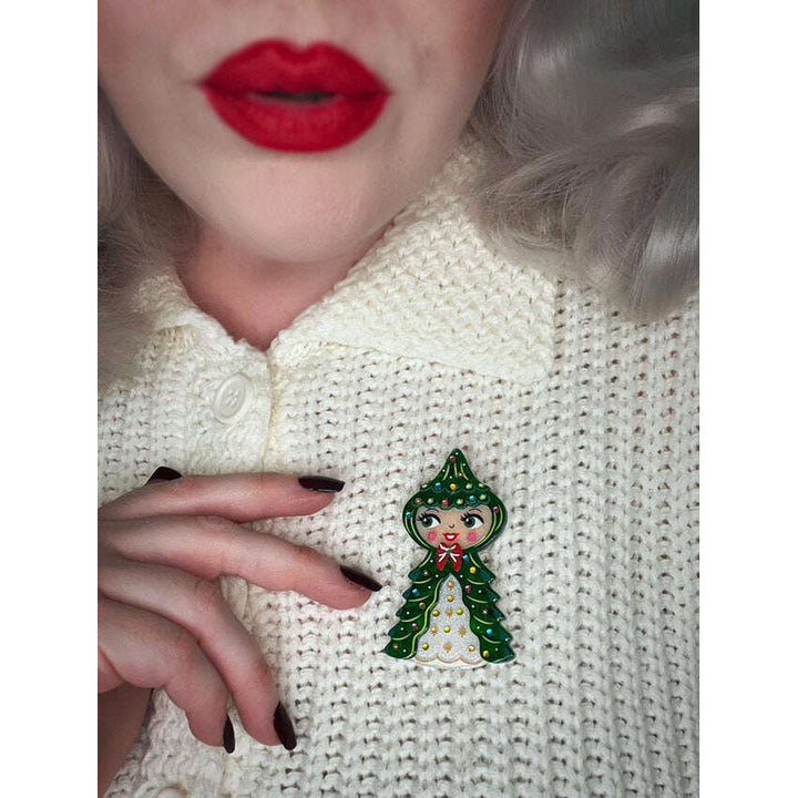 Holly Howard Tree Girl Brooch by Lipstick & Chrome x 50s Vintage Dame – view 3