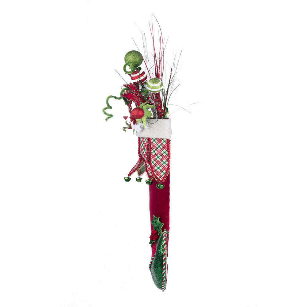 Holly Woods Stocking With Floral Wall Piece by Katherine's Collection image 2