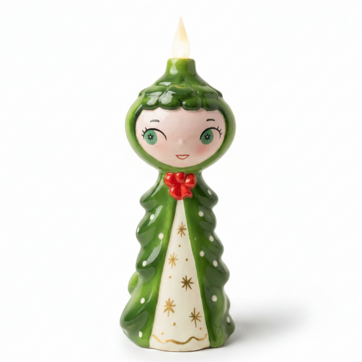 holt howard tree girl mid century christmas candle