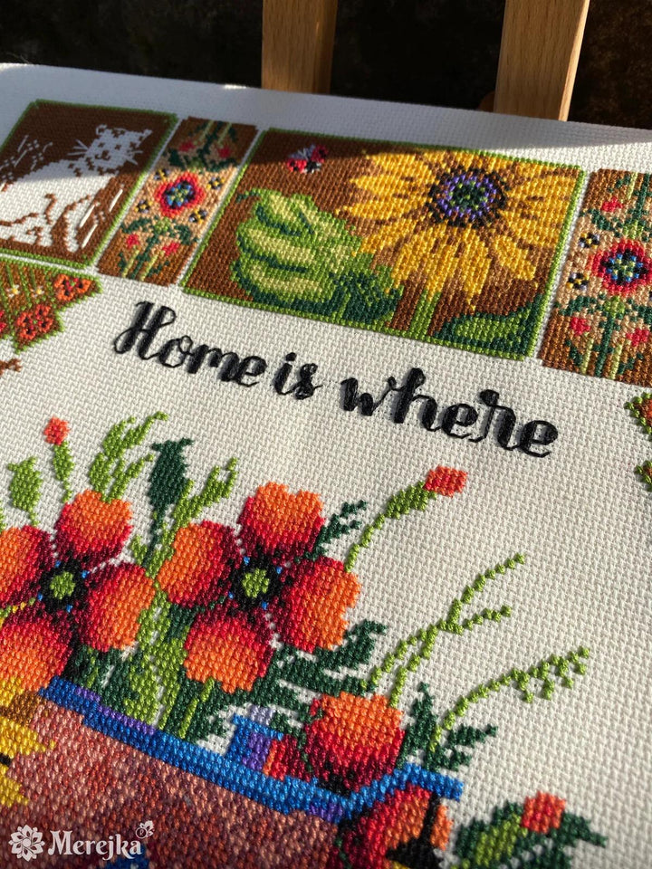Home is where the cat is K-220 Counted Cross-Stitch Kit