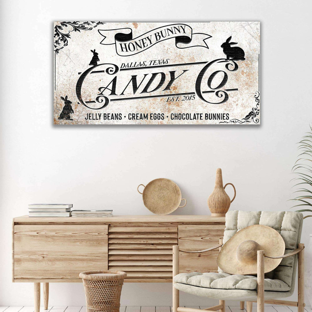 Honey Bunny Candy Company Sign