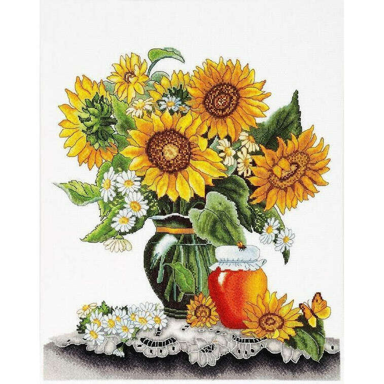 Honey sunflowers Counted cross stitch kit 1227A