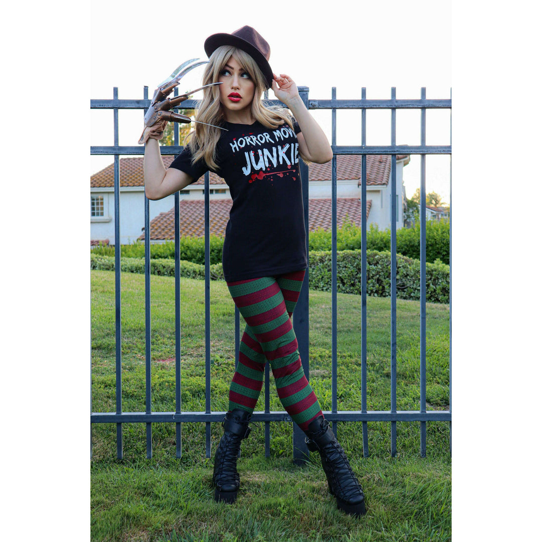 Horror Movie Red And White Crime Junkie Tee - Unisex Shirt
