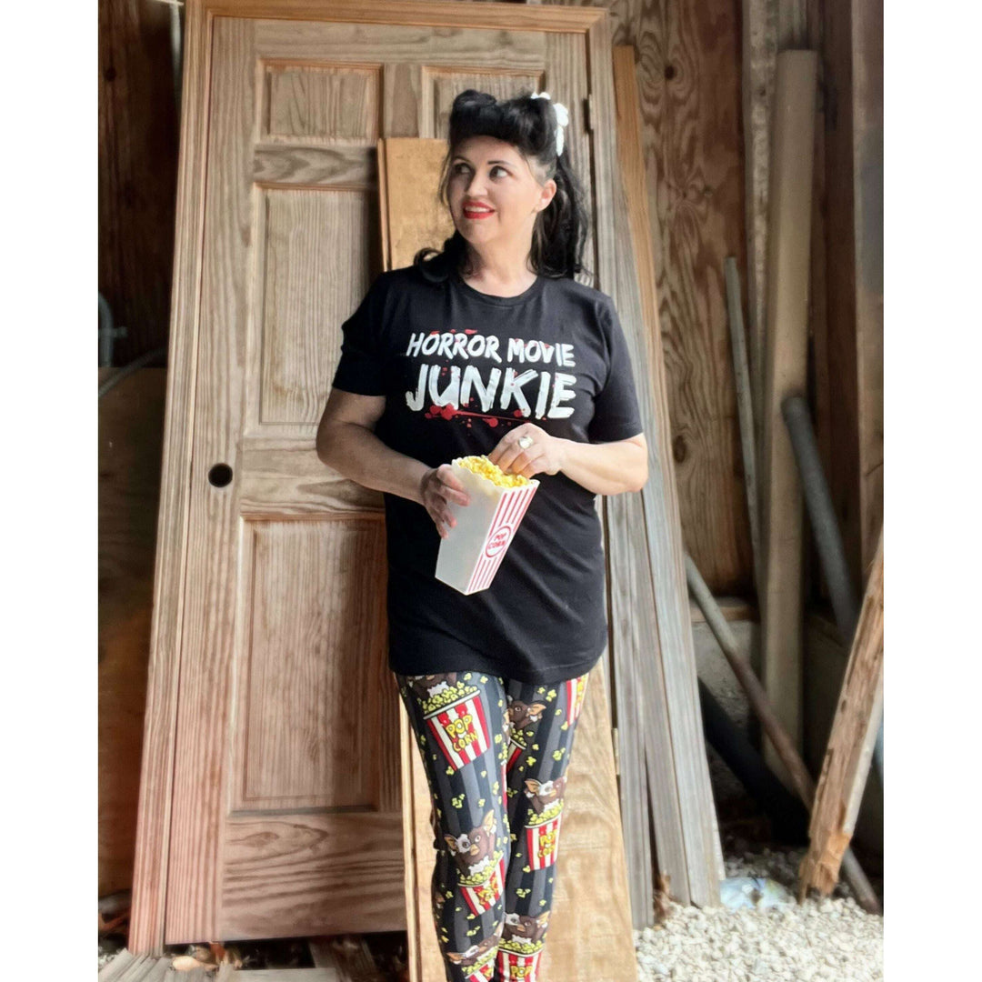 Horror Movie Red And White Crime Junkie Tee - Unisex Shirt