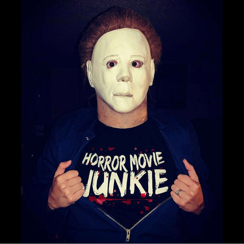 Horror Movie Red And White Crime Junkie Tee - Unisex Shirt