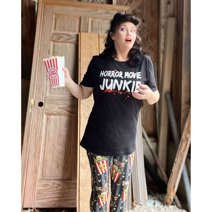 Horror Movie Red And White Crime Junkie Tee - Unisex Shirt