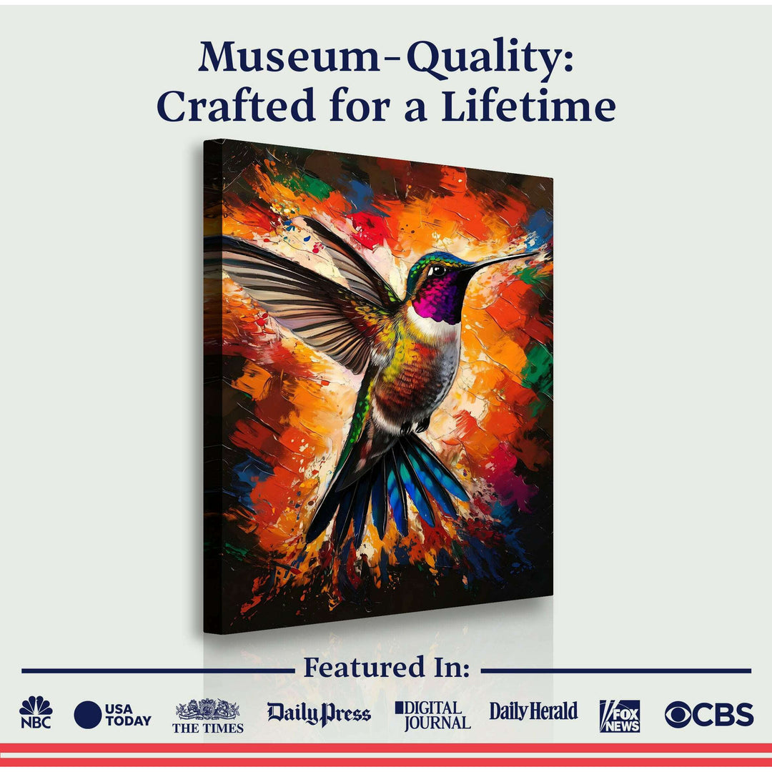 Humming Bird Abstract Wall Art