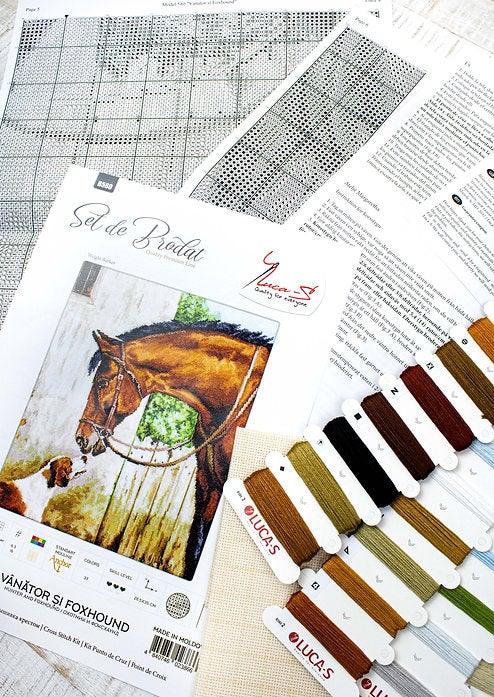 Hunter and Foxhound B580L Counted Cross-Stitch Kit