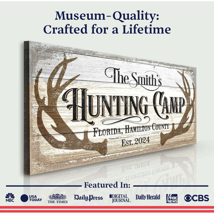Hunting Camp Family Sign