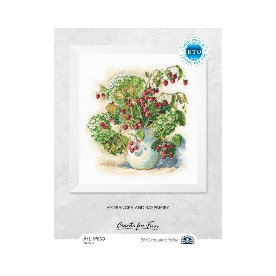 Hydrangea and raspberry M600 Counted Cross Stitch Kit