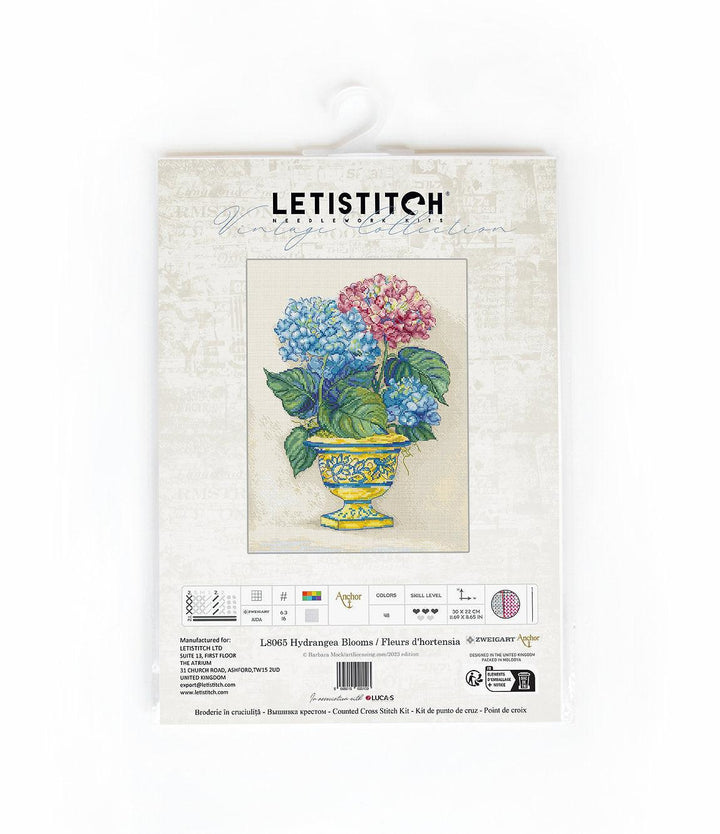 Hydrangea Blooms L8065 Counted Cross Stitch Kit