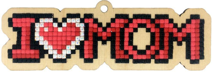 I Love Mom WWP319 Diamond Painting on Plywood Kit