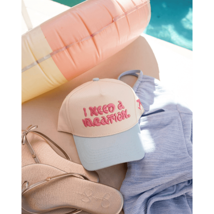 I Need a Vacation - Baby Blue Trucker Hat