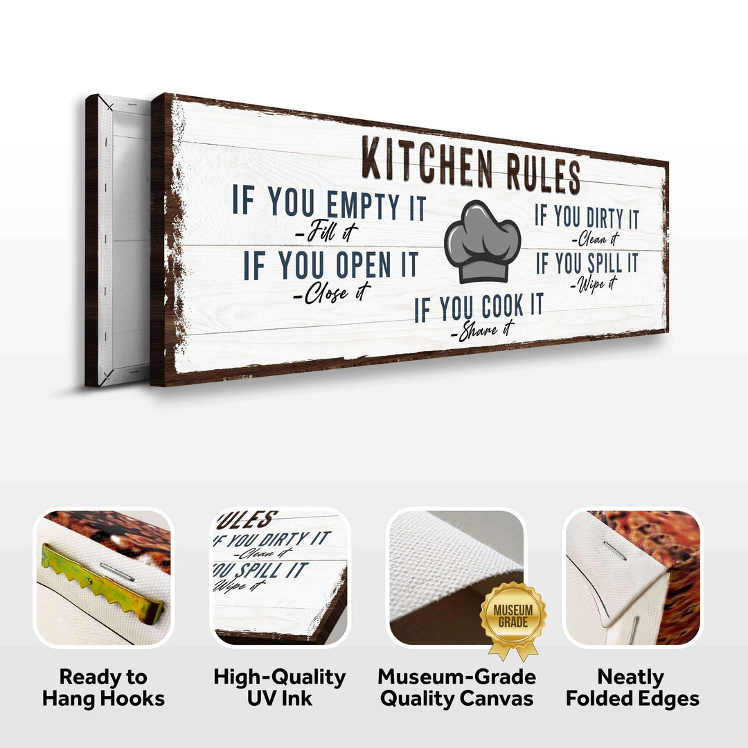 If You Cook It, Share It Kitchen Rules Sign