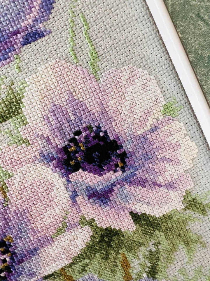Purple Anemones R2176 Counted Cross Stitch Kit