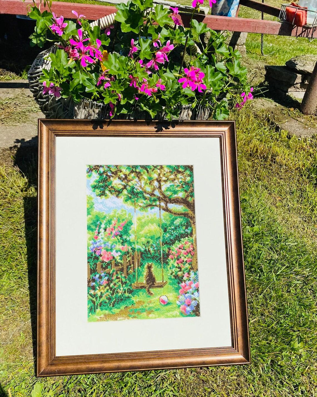 Garden Swing R2114 Counted Cross Stitch Kit