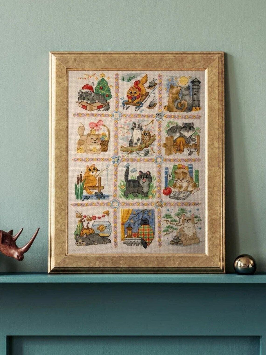 Cat Calendar R2136 Counted Cross Stitch Kit