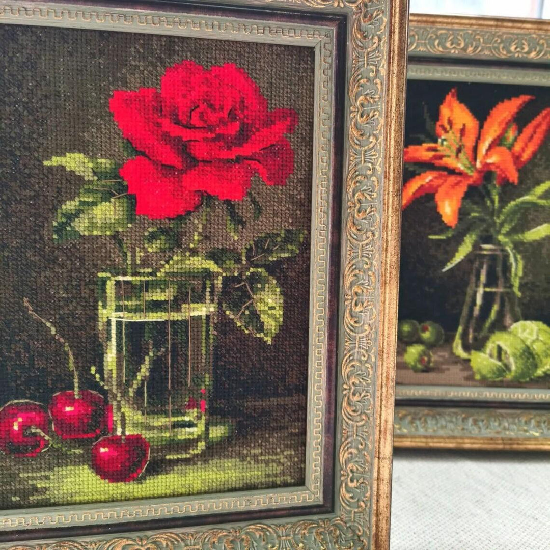 Rose and Sweet Cherry R2123 Counted Cross Stitch Kit