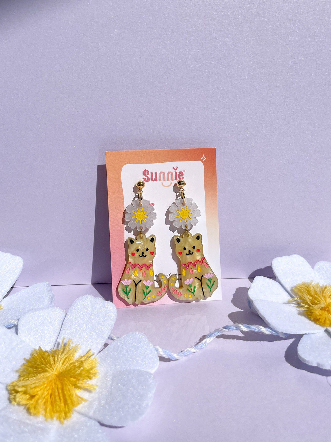 Spring Cat Friends Earrings