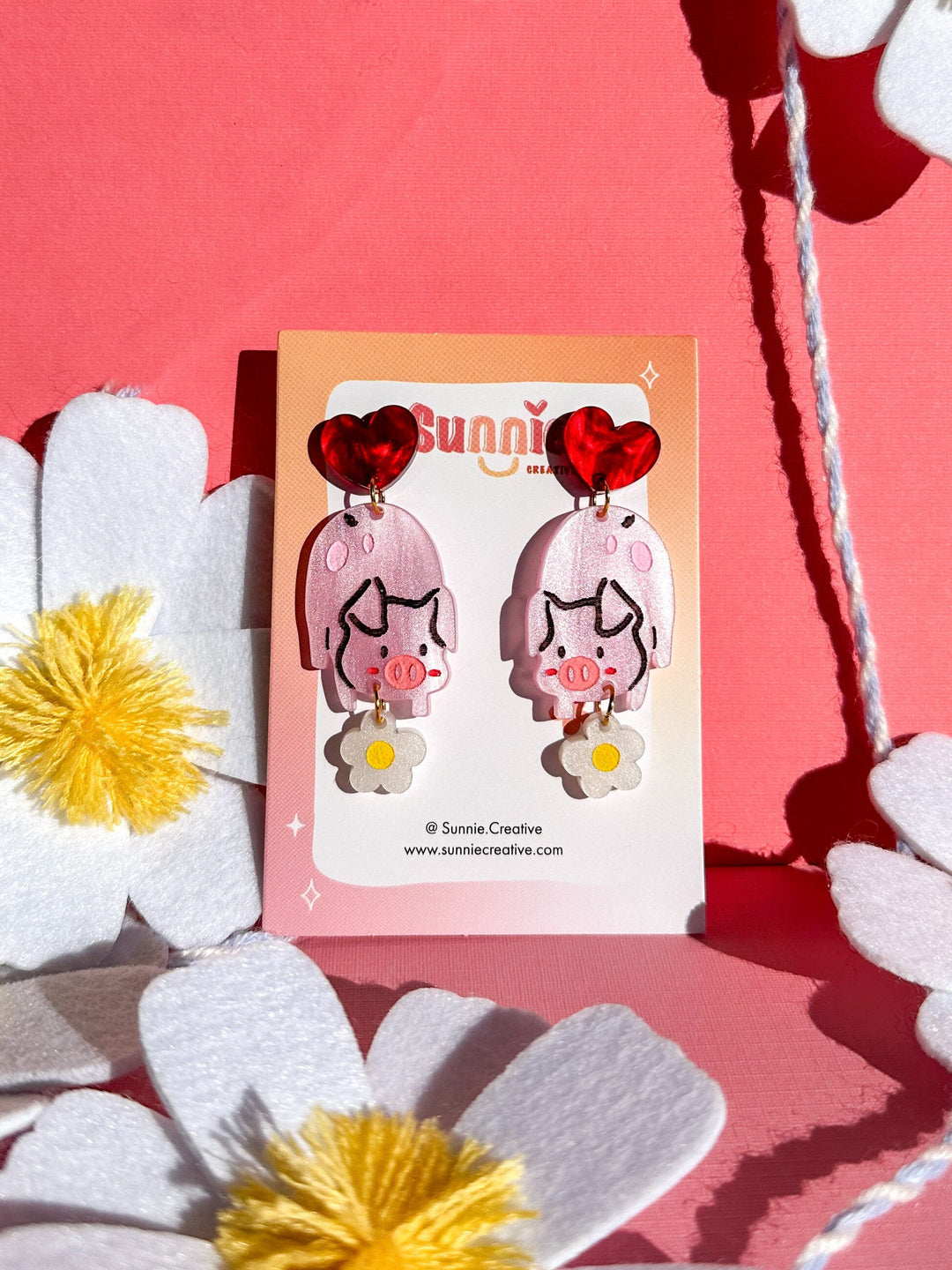 Daisy Pig Earrings