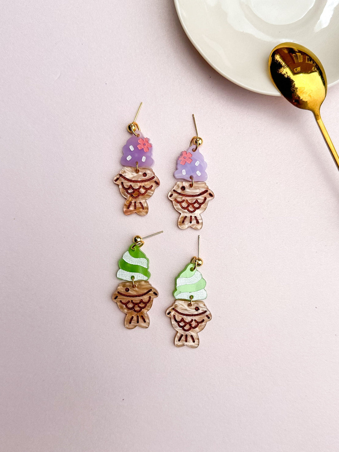 Taiyaki Ice Cream Earrings