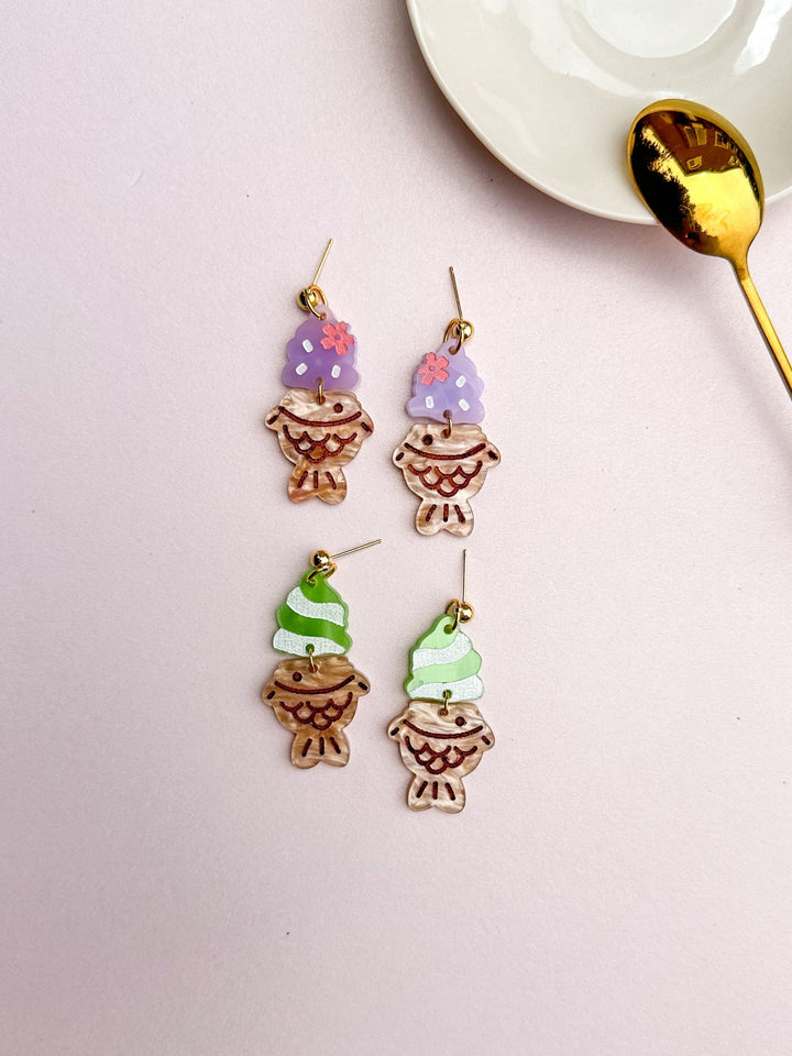 Taiyaki Ice Cream Earrings