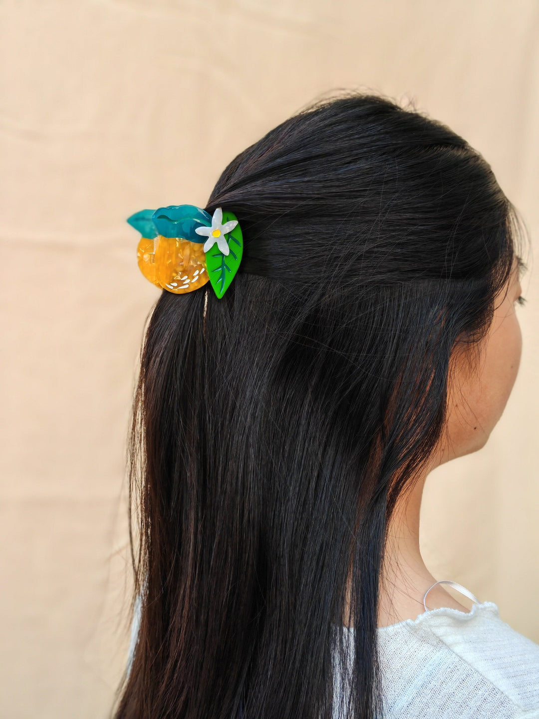 Orange Hair Claw Clip