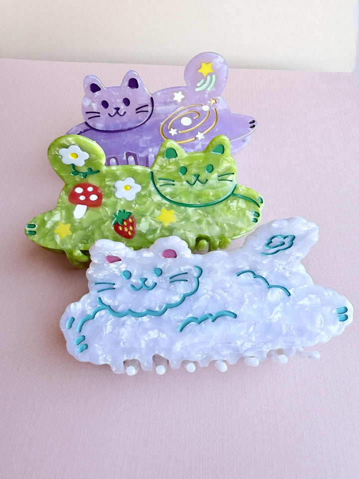 Mushroom Cat Hair Claw Clip