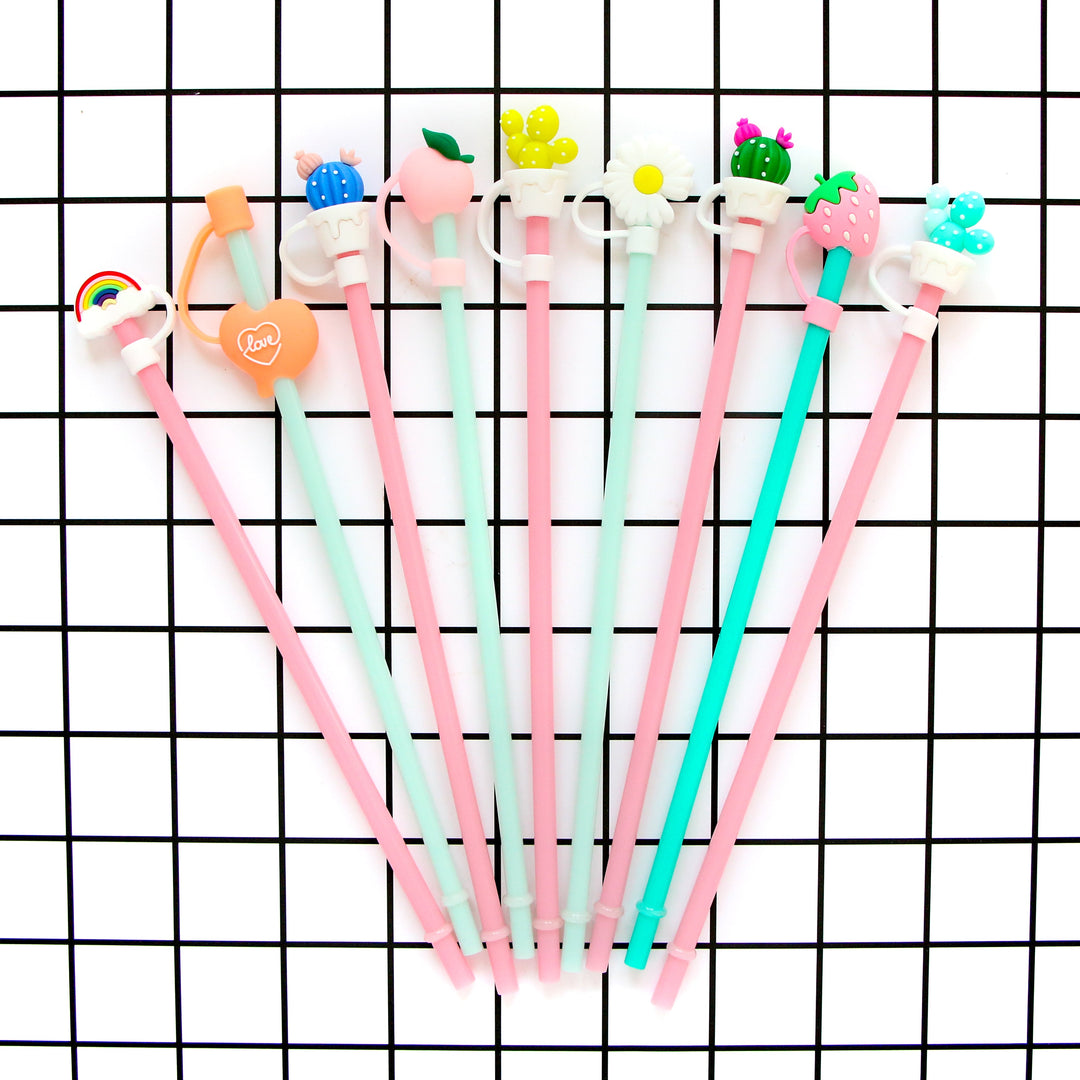 Cute Straw Toppers and Straw