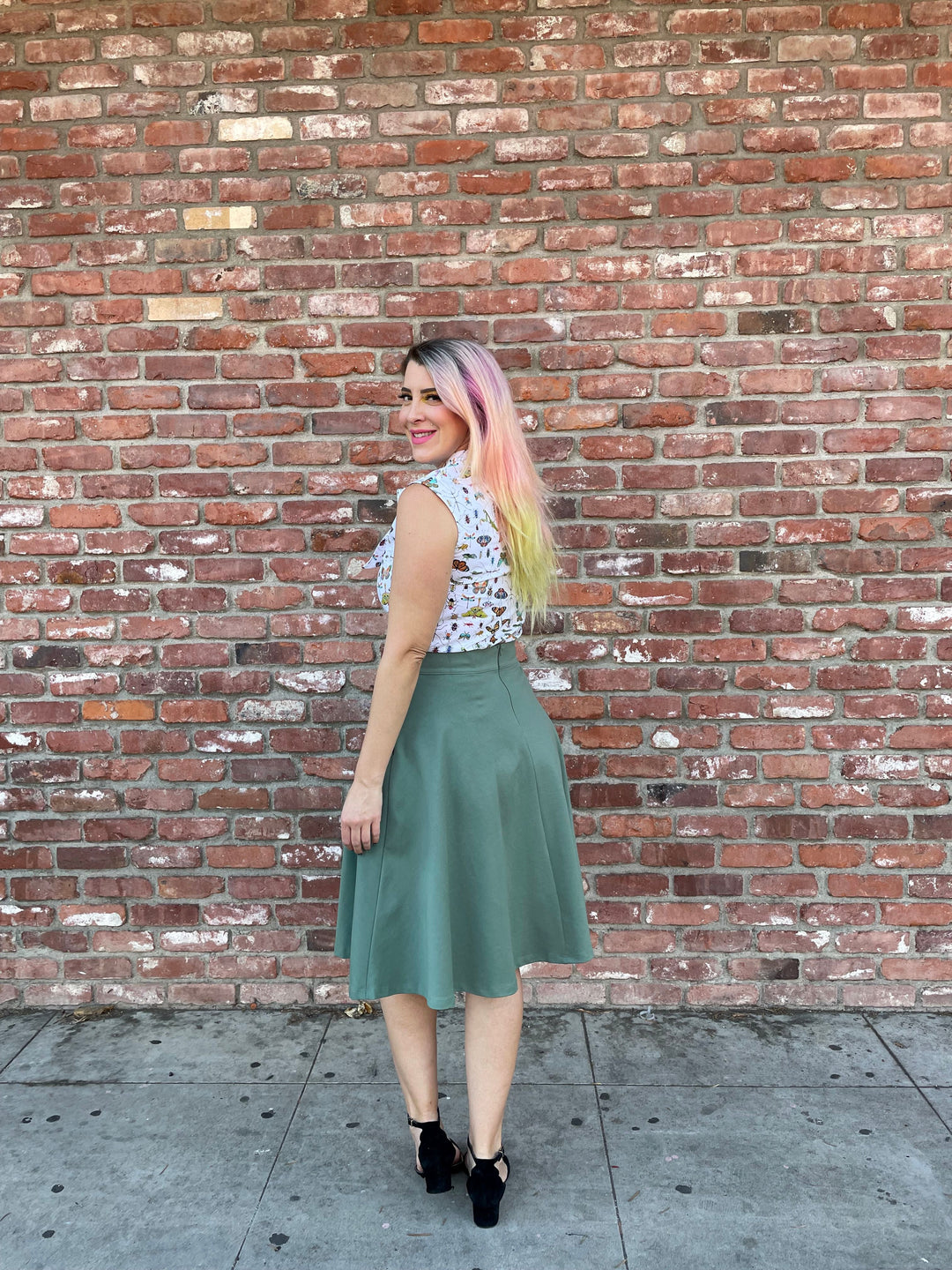 Charlotte Skirt in Sage - Plus Sizes only