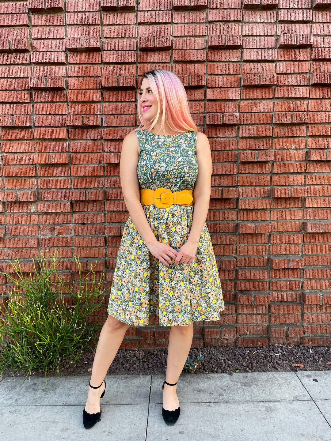 Cats in the Fields Twofer Dress - 3X only, 1 left!