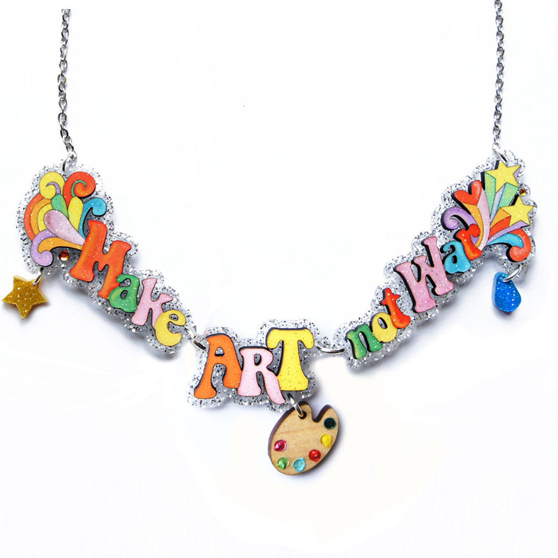Make Love Not War Necklace