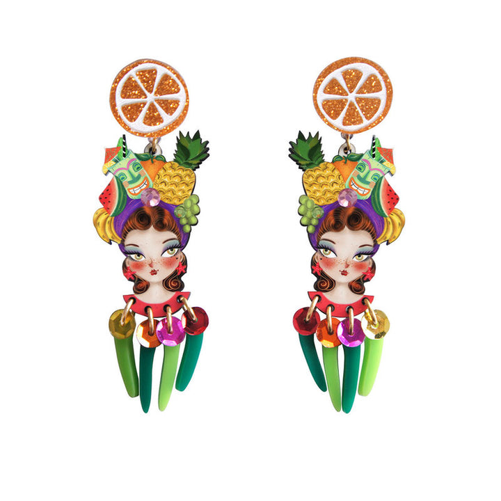 Tropical Tiki Girl Earrings