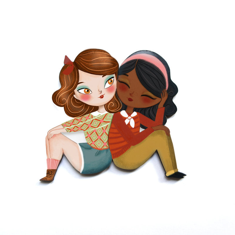 Puzzle with redhead girl brooch by Laliblue