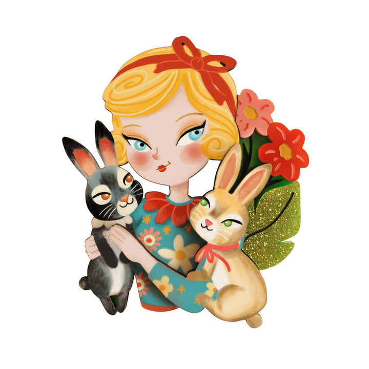 Rabbit Lover Brooch by Laliblue