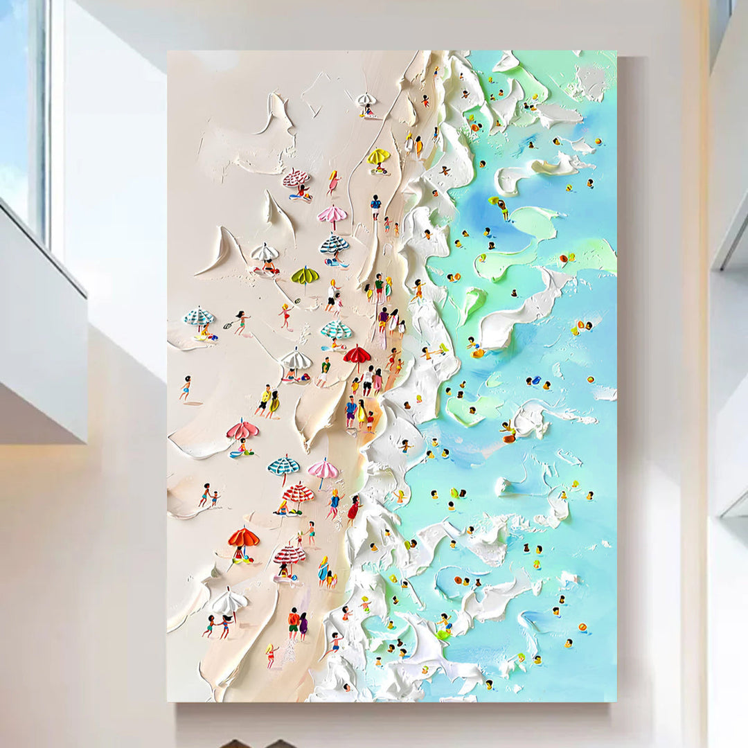 Beachfront Painting Coastal Wall Art