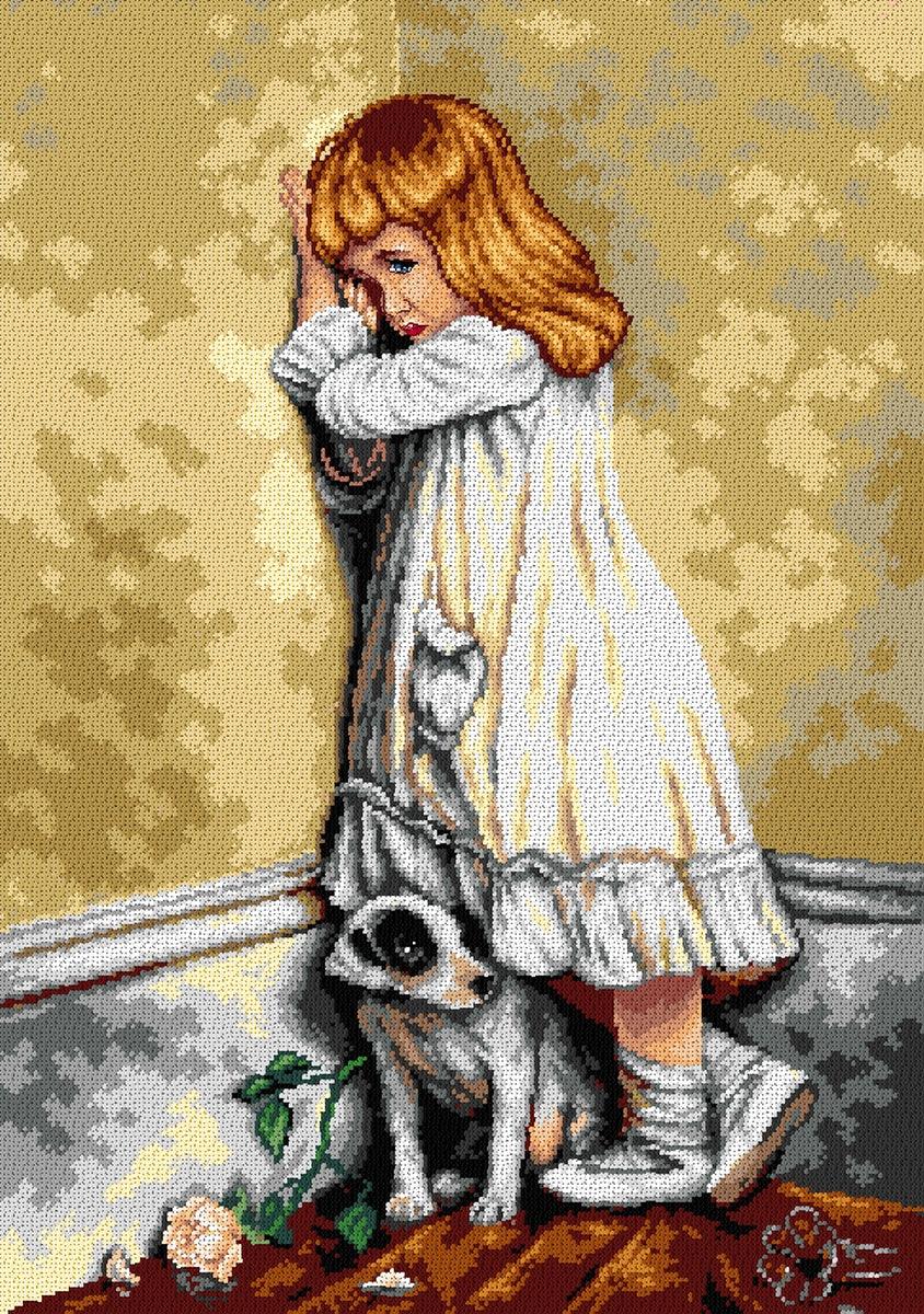 In Disgrace 2674R Needlepoint canvas for halfstitch without yarn