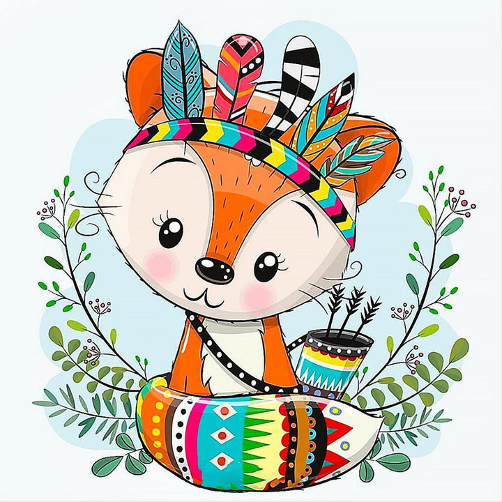 Indian Fox CS2532 7.9 x 7.9 inches Crafting Spark Diamond Painting Kit