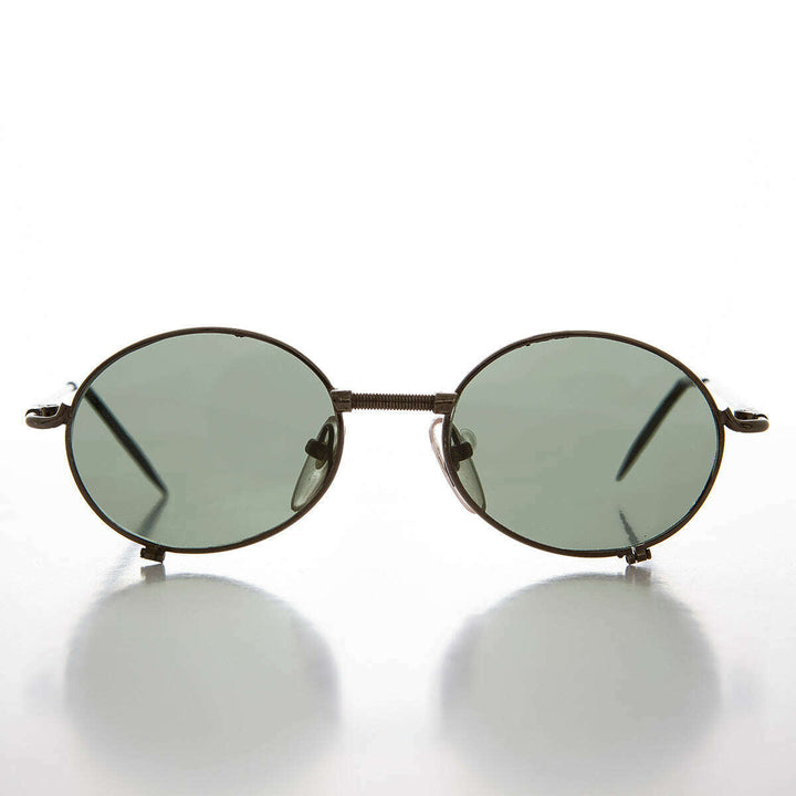 Industrial Steampunk 90s Sunglass with Glass Lens - Blaster